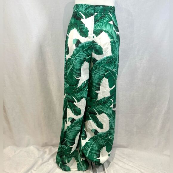 Take me to the islands tropical palm high waisted wide leg pants size XS - Picture 3 of 4